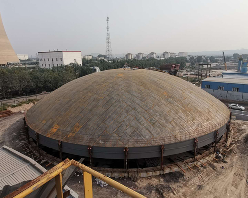 福建粉煤灰鋼板倉項(xiàng)目工地